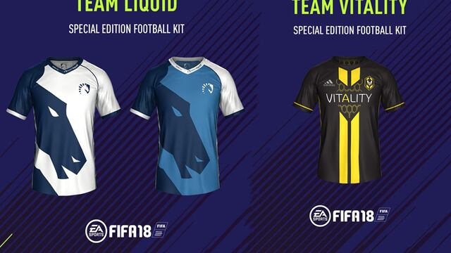 FIFA 18: ahora podrás vestir a tus jugadores con la camiseta de clubes de deportes electrónicos