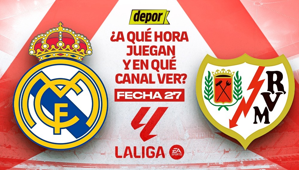 Real Madrid y Rayo Vallecano se enfrentan por la fecha 27 de LaLiga. (Diseño: Christian Marlow)