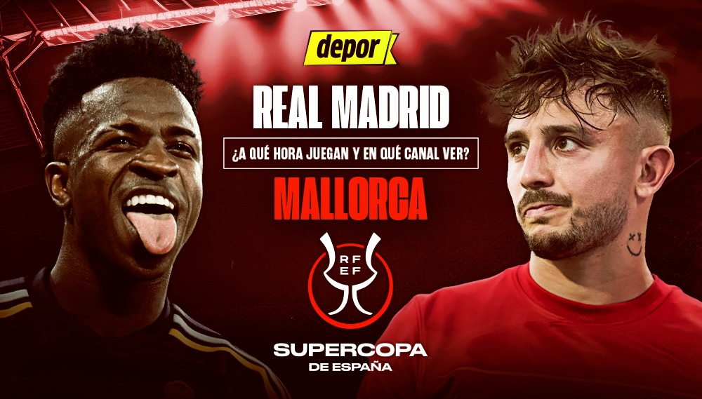 Real Madrid y Mallorca juegan por la Supercopa de España. (Diseño: Depor)