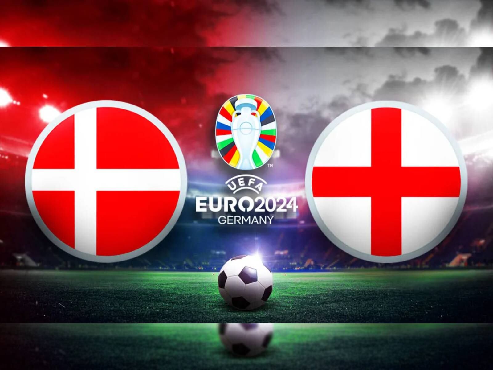 This Thursday, June 20, England will face Denmark at Deutsche Bank Park Stadium (Composition Audiencias GEC)