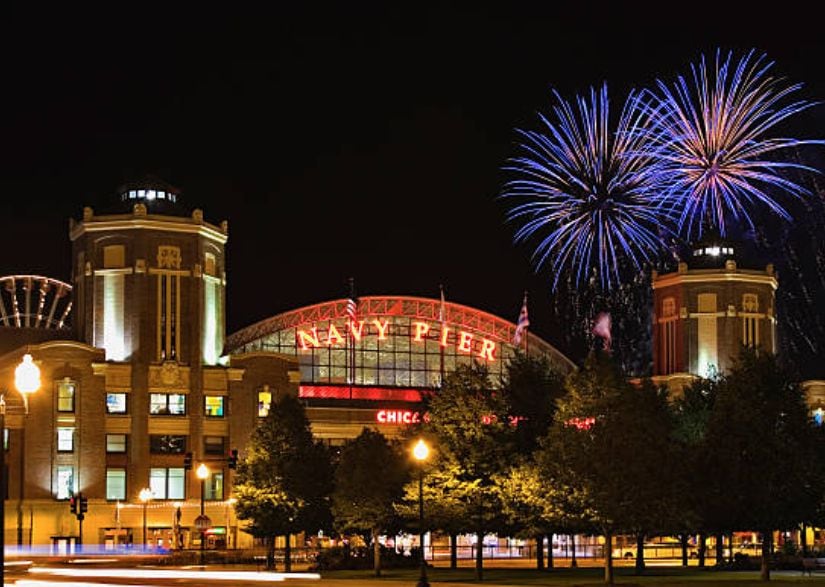 Fireworks light up the Chicago skyline during Independence Day celebrations, offering stunning views from both the lakefront and city parks. (Photo: Getty Images)