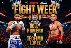 ESPN transmitió la pelea de Rolly Romero vs. Teófimo López por boxeo en Las Vegas (22/08/2026)