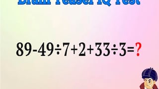 Prueba tu inteligencia al intentar obtener la solución de este reto matemático