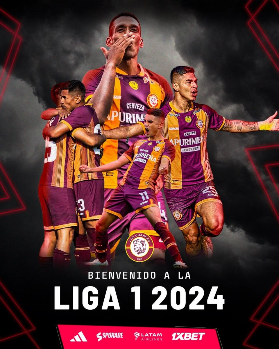 Los Chankas jugarán la Liga 1 en el 2024. (Foto: ligafutprof).