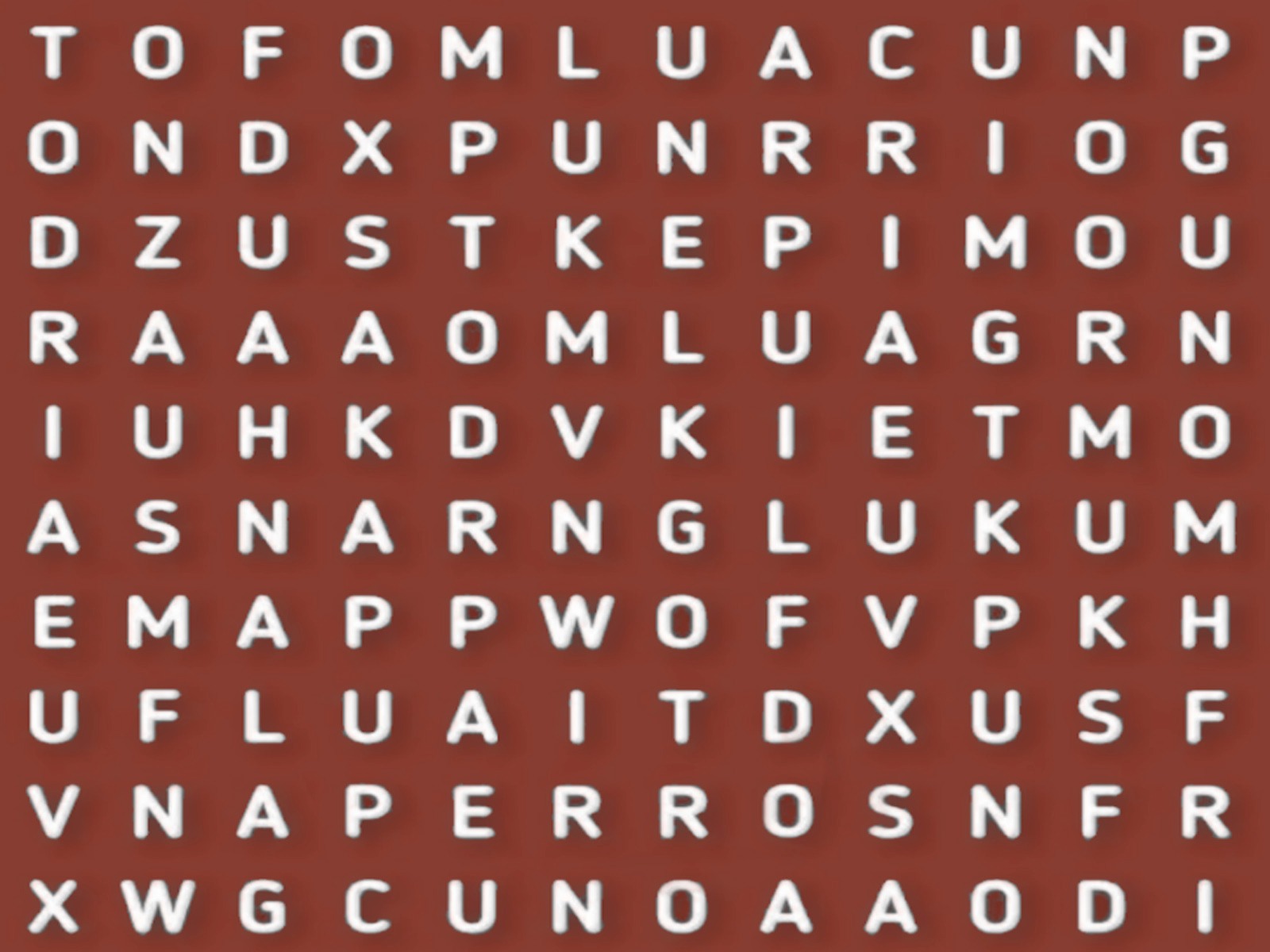 Tienes que buscar en un máximo de 7 segundos la palabra 'perro' en esta sopa de letras.| Foto: genial.guru