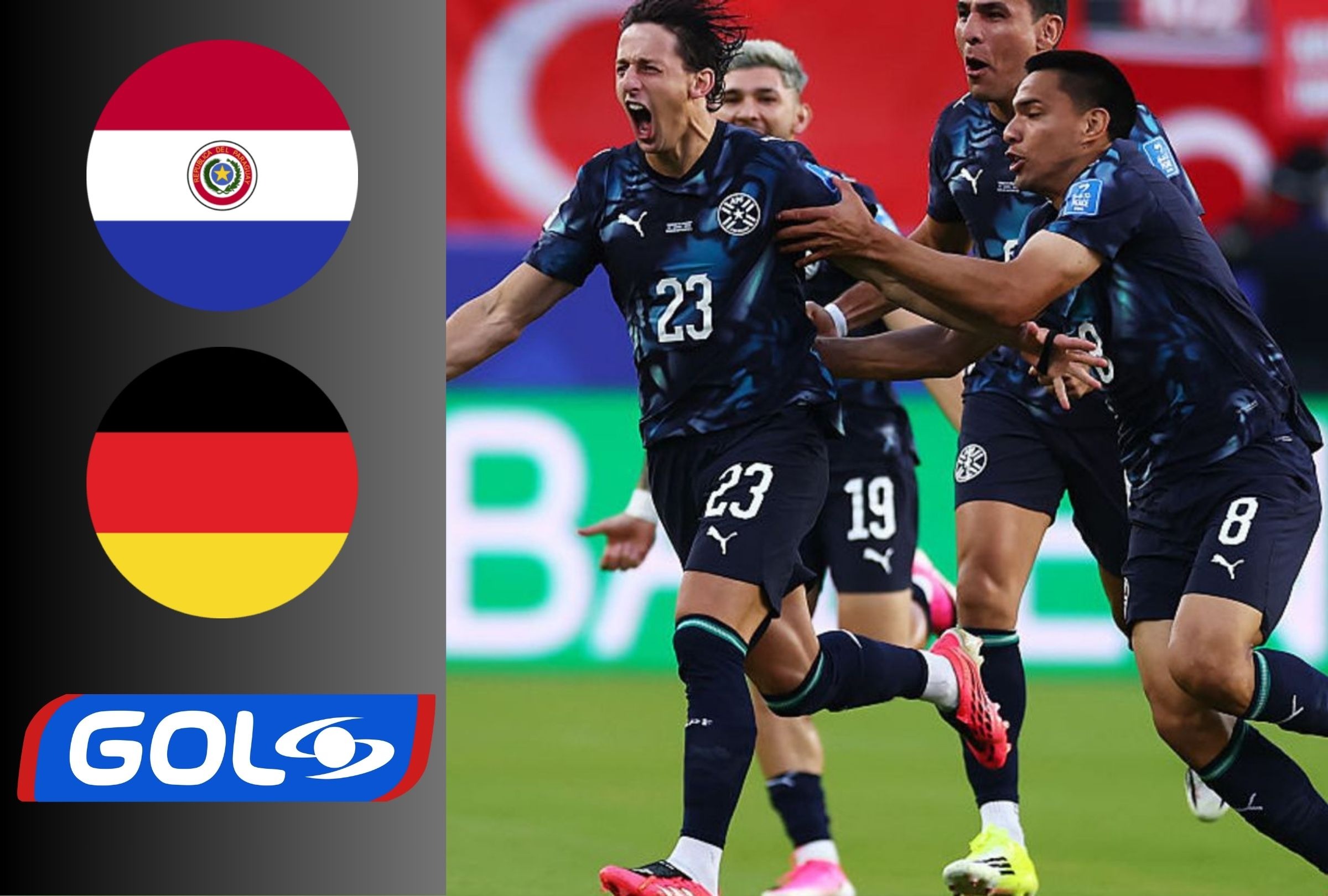 GOL Caracol transmite el partido Paraguay vs Alemania en vivo y en directo hoy 29 de junio por los 16vos de final de la Copa Mundial 2026. (Foto: Composición Depor)