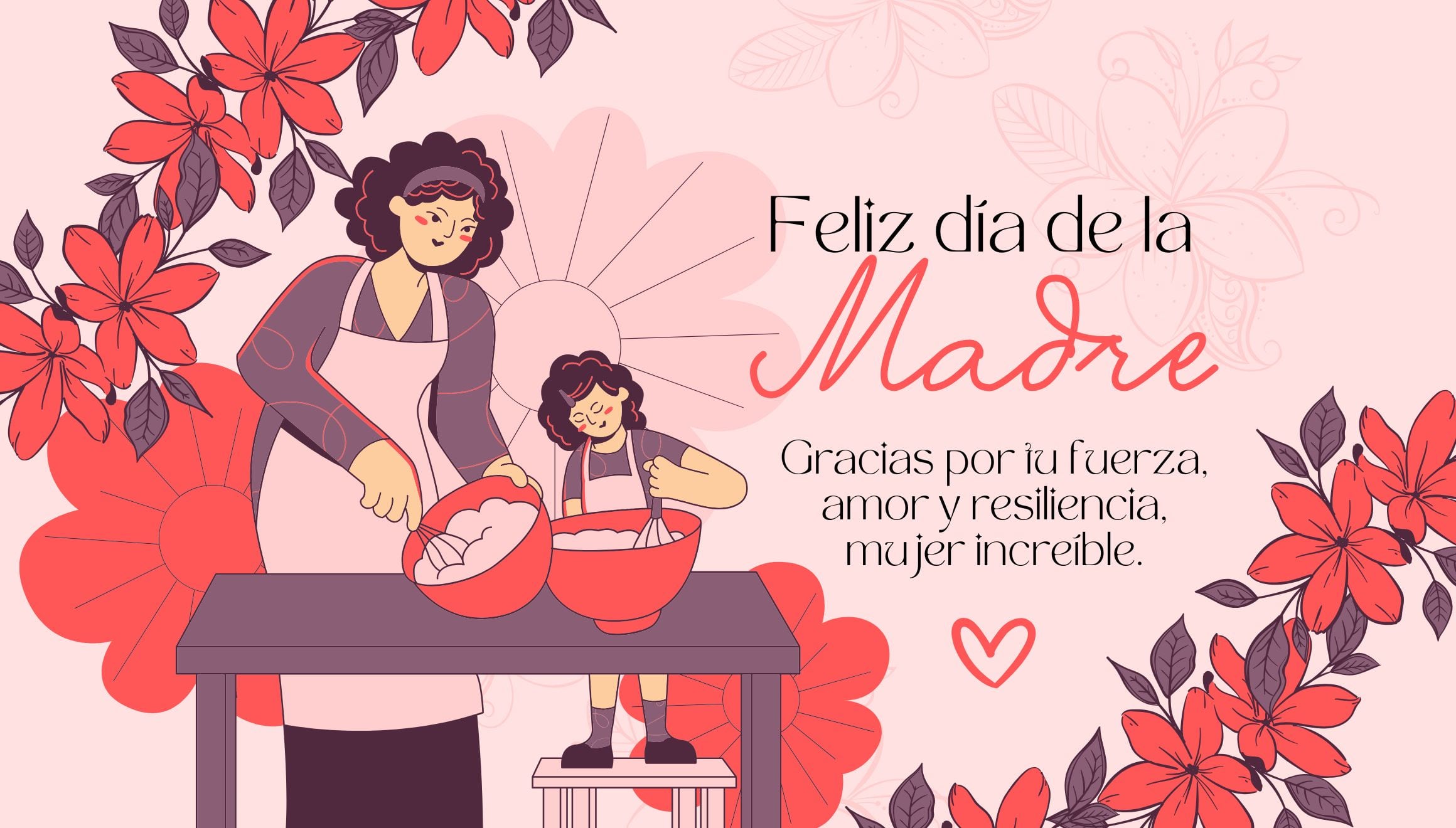 ¡Feliz día de la Madre! Gracias por tu fuerza, amor y resiliencia, mujer increíble. | Crédito: pinterest.com / canva.com