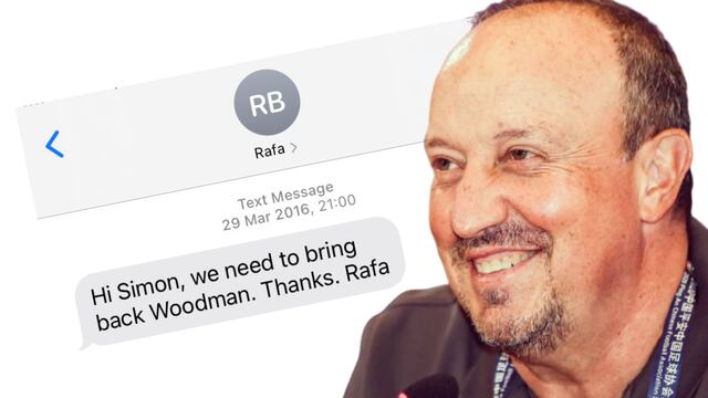 Rafael Benitez y la historia viral detrás de un mensaje de texto equivocado cuando dirigía al Newscatle