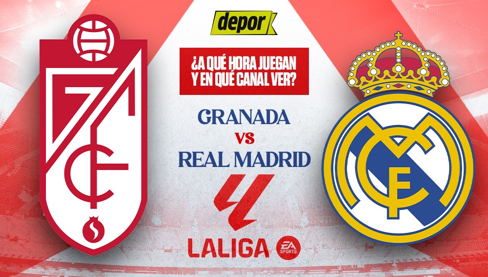 Granada y Real Madrid juegan por la fecha 35 de LaLiga. (Foto: Composición Depor)