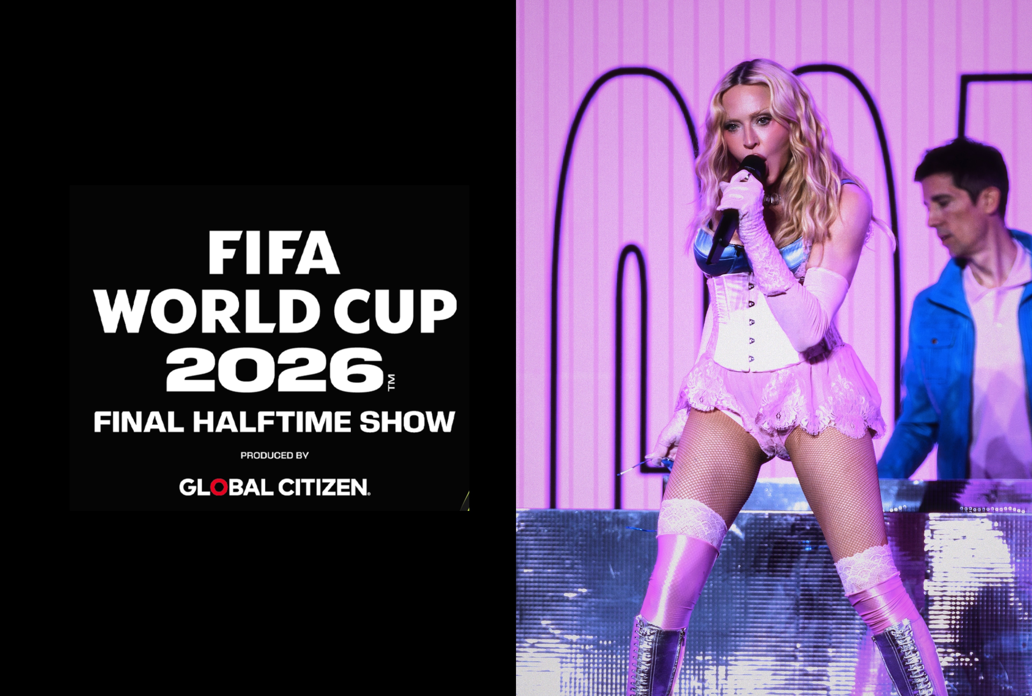 La icónica cantante Madonna subirá al escenario principal en el show de medio tiempo de la final de la Copa del Mundo 2026. Revise la programación por países para seguir la transmisión de este gran concierto en directo. | Crédito: @madonna / @fifaworldcup / Instagram / Composición Mag