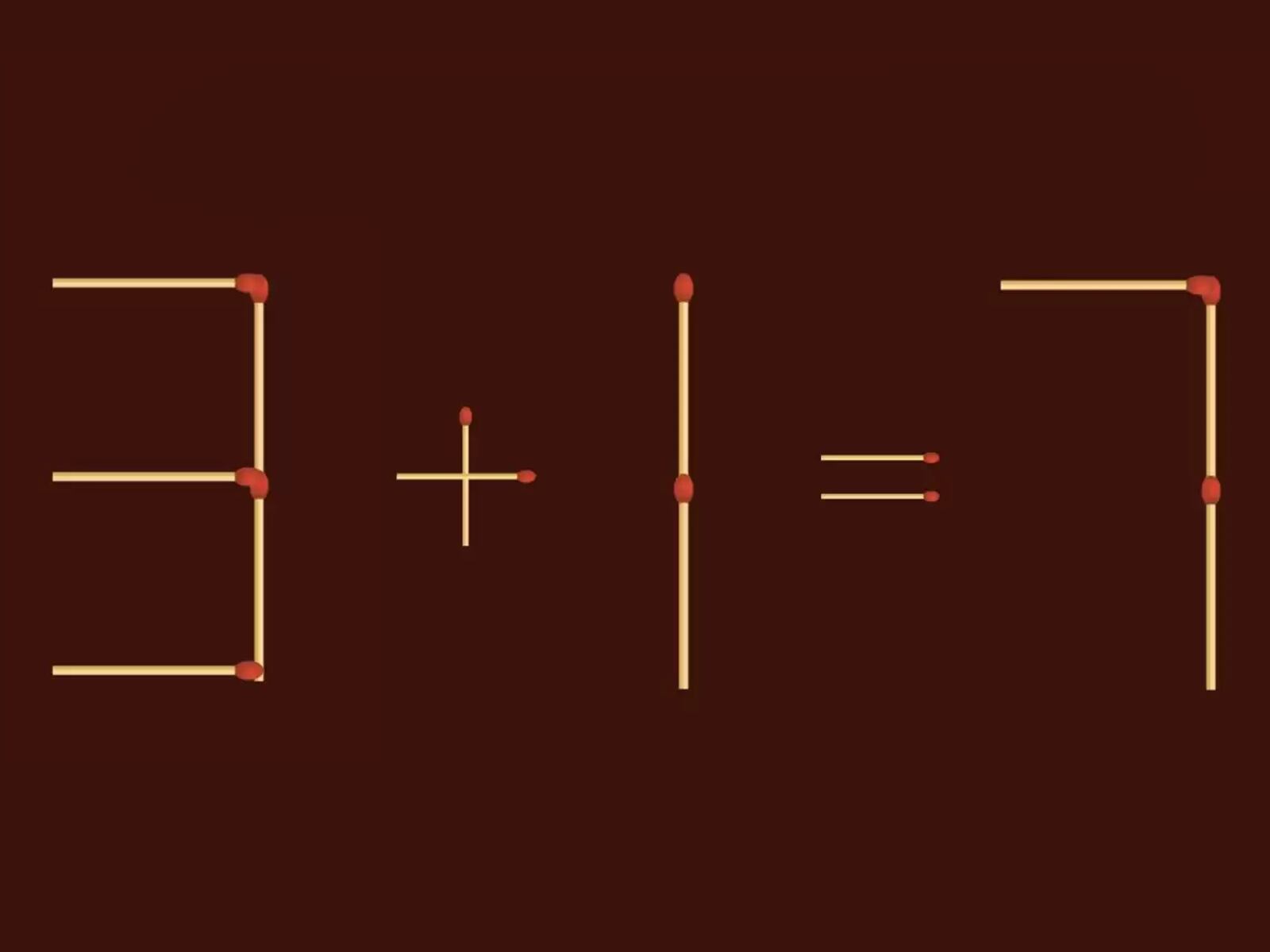 RETO MATEMÁTICO | Resuelve el rompecabezas para transformar 3+1=7 agregando 2 cerillas para corregir la ecuación. | FresherLive