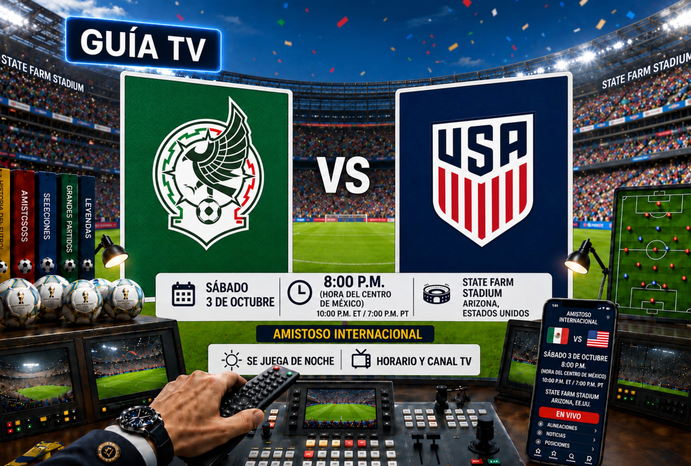 📲 Canales TV que transmiten México vs. Estados Unidos EN VIVO GRATIS por amistoso FIFA 2026