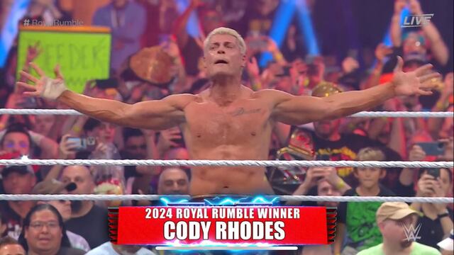 Se quedó con el triunfo: Cody Rhodes es el ganador del Royal Rumble 2024