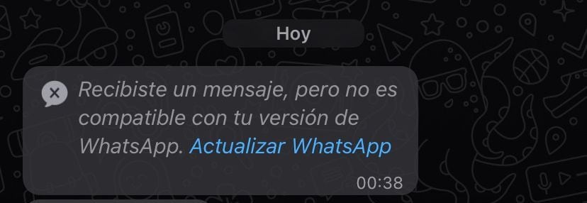 Así aparece el mensaje cuando no has actualizado la app o no cuentas con la beta. (Foto: GEC)