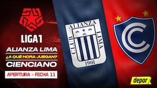 Horario de Alianza Lima vs. Cienciano por fecha 11 de Liga 1