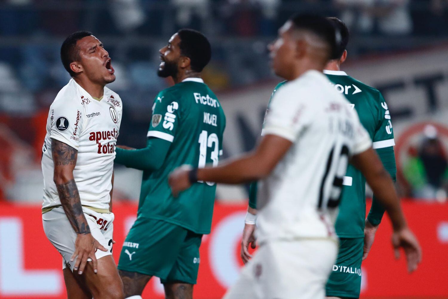 Universitario cayó goleado en el Monumental por Palmeiras. El marcador fue 4-0 en contra.| Foto: Fernando Sangama / GEC