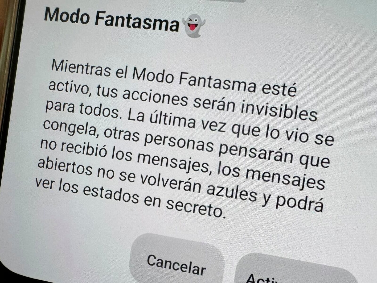 WHATSAPP PLUS | El ícono del "Pac-Man" es en realidad el nuevo "modo fantasma" de WhatsApp Plus. (Foto: MAG - Rommel Yupanqui)