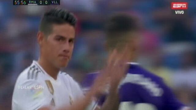 ¡Estás en tu casa, crack! James Rodríguez ovacionado por todo el Bernabéu en el Real Madrid-Valladolid [VIDEO]