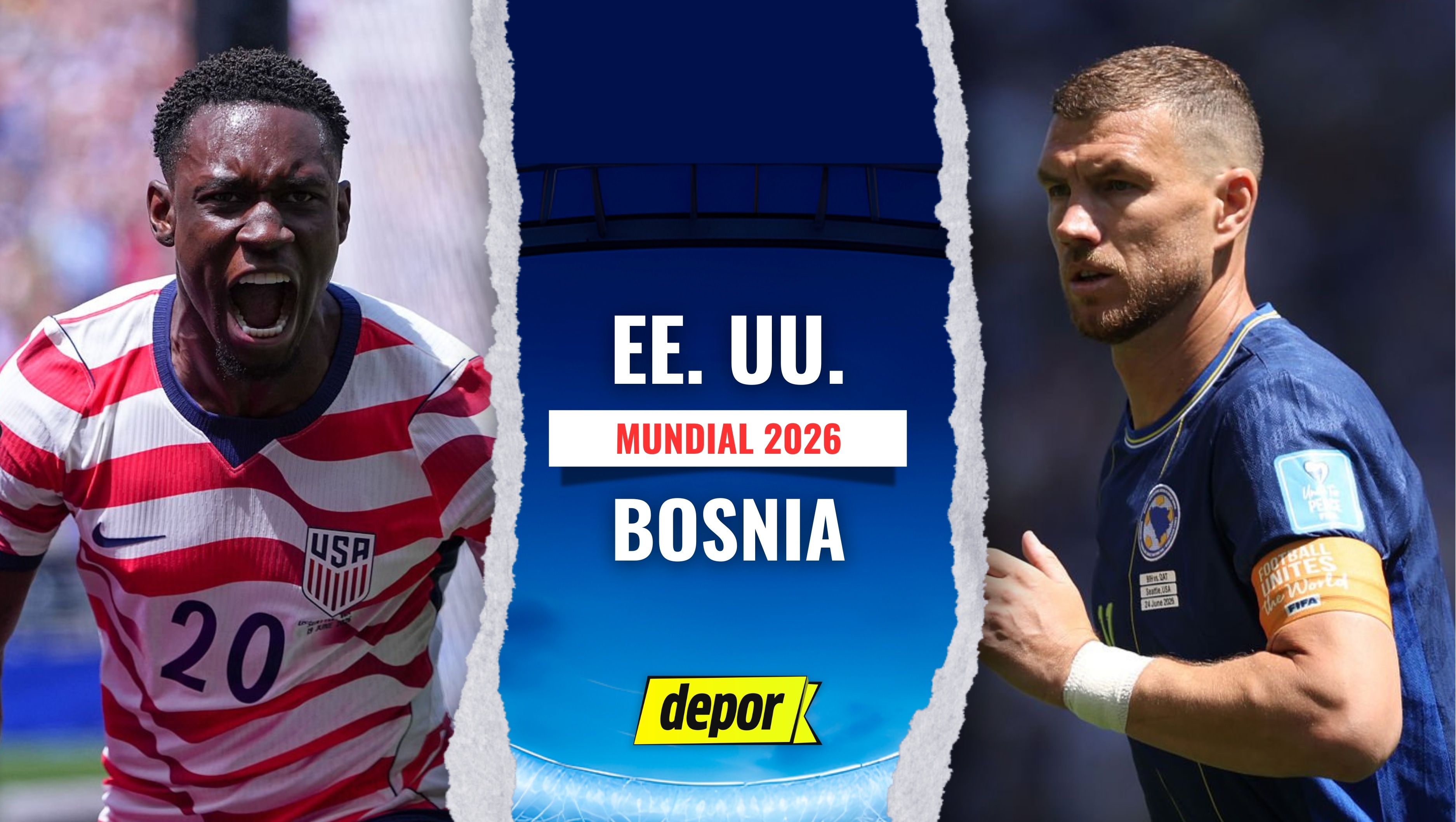 Estados Unidos vs. Bosnia. (Diseño: Depor)