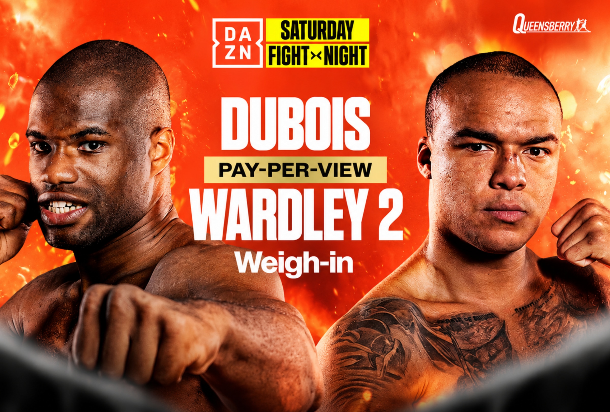 LONDON, ENGLAND (UNITED KINGDOM), 10/17/2026.- Check what time Daniel Dubois and Fabio Wardley enter the ring on October 17, including the main card schedule and estimated walkout times by region. PHOTO BY DAZN