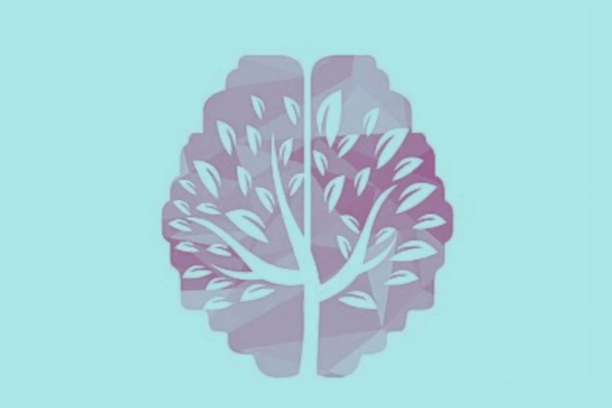 TEST VISUAL | En esta imagen, cuyo fondo es de color celeste, se aprecia el dibujo de un cerebro y el de un árbol. (Foto: MDZ Online)