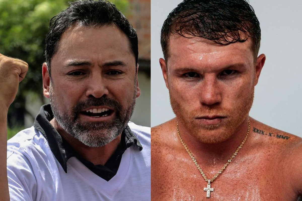 Óscar de la Hoya y Canelo Álvarez tienen un enfrentamiento de hace años, donde los insultos no faltan (Foto: AFP)