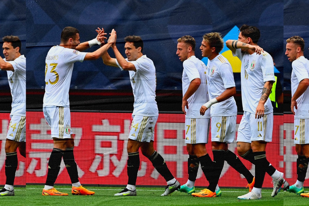 En Enschede, Países Bajos, Italia superó al anfitrión Oranje y se quedaron con el 3º puesto de la Nations League. | Crédito: @Azzurri / Twitter