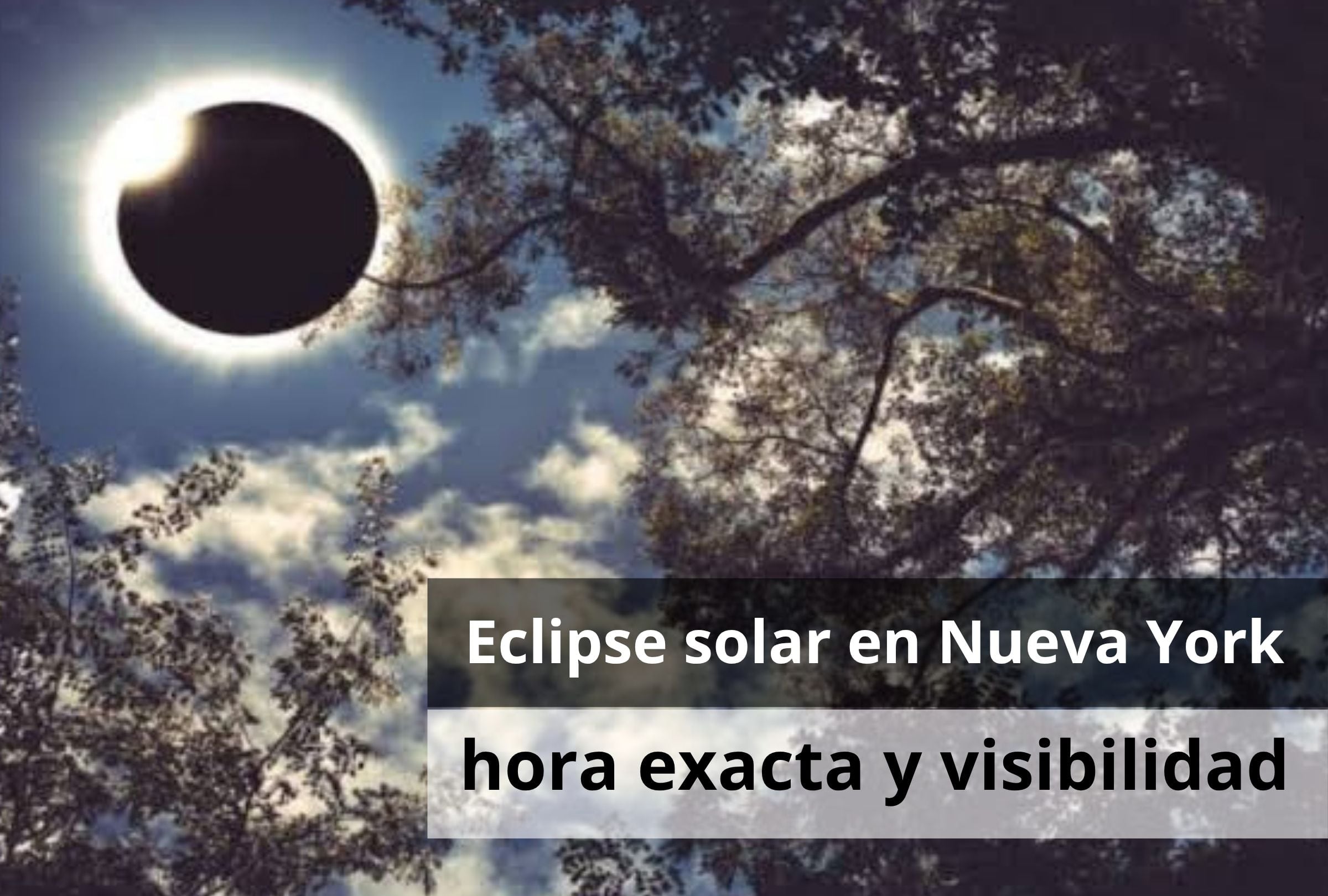 Eclipse solar en Nueva York hoy, 12 de agosto: hora exacta y porcentaje de visibilidad