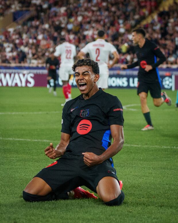 Lamine Yamal apareció para poner el empate en el Barcelona vs. Mónaco. (Foto: FCB)