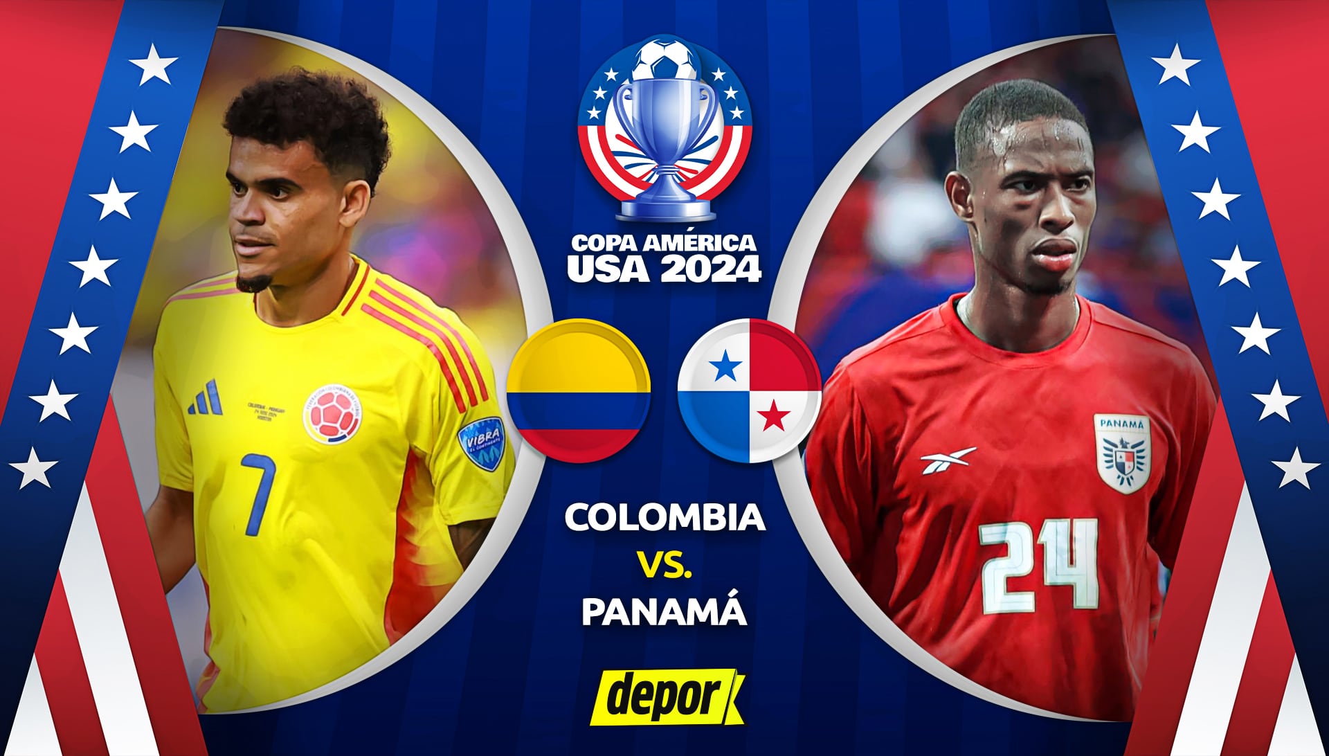 Colombia vs. Panamá juegan por la Copa América. (Diseño: Depor)