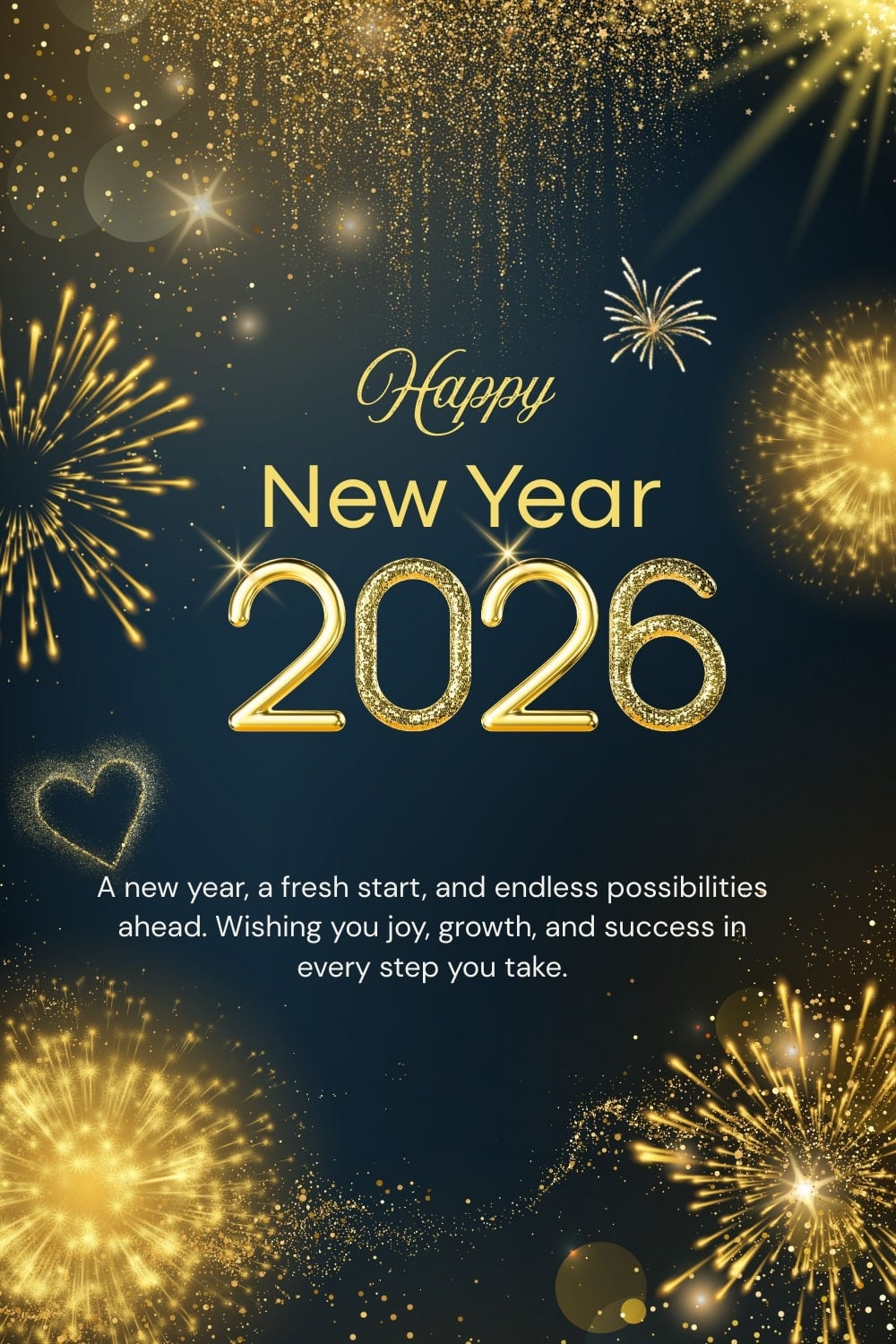 Choose one of these 100 phrases and messages for Happy New Year 2026! to dedicate to your loved ones on January 1 or December 31, via WhatsApp, Instagram, or Facebook. (Photo: Pinterest)