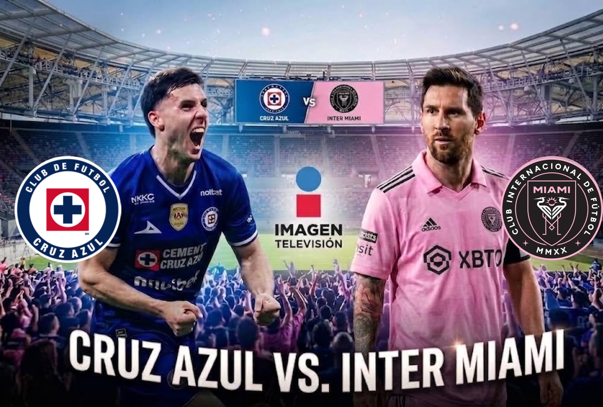 MIAMI, FLORIDA (ESTADOS UNIDOS), 16/09/2026.- Imagen TV transmitirá EN VIVO el partido Cruz Azul vs. Inter Miami desde Nu Stadium de Florida por Campeones Cup. FOTO: Imagen creada por la IA de Gemini para MIX de El Comercio.