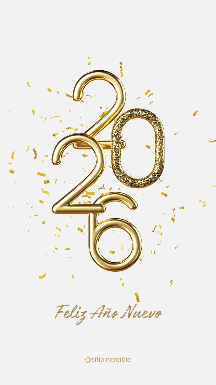 Elige una de estas 20 opciones de tarjetas para desear un ¡Feliz Año Nuevo 2026! este 31 de diciembre y 1 de enero. Compártela en todas las redes sociales. (Foto: Pinterest)