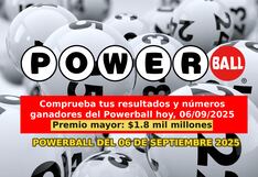 Resultados del Powerball USA, 06/09/25 - números ganadores de la lotería con el bote de USD 1.800 millones