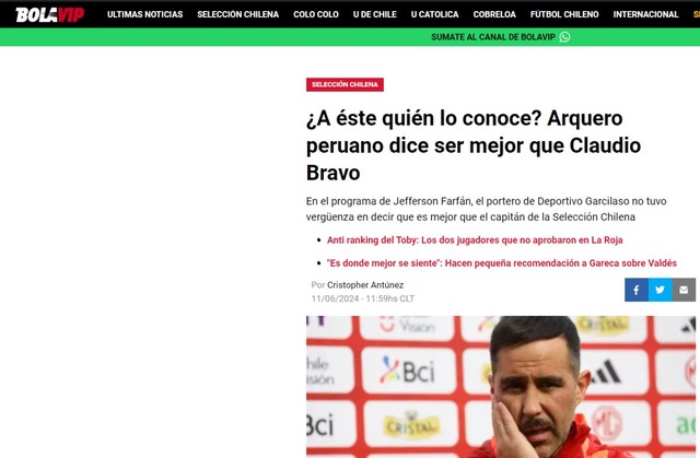 Las reacciones de la prensa chilena sobre las declaraciones de Diego Penny.