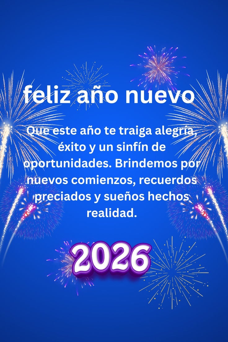 Las mejores tarjetas para compartir por el Año Nuevo 2026 (Foto: Pixabay)