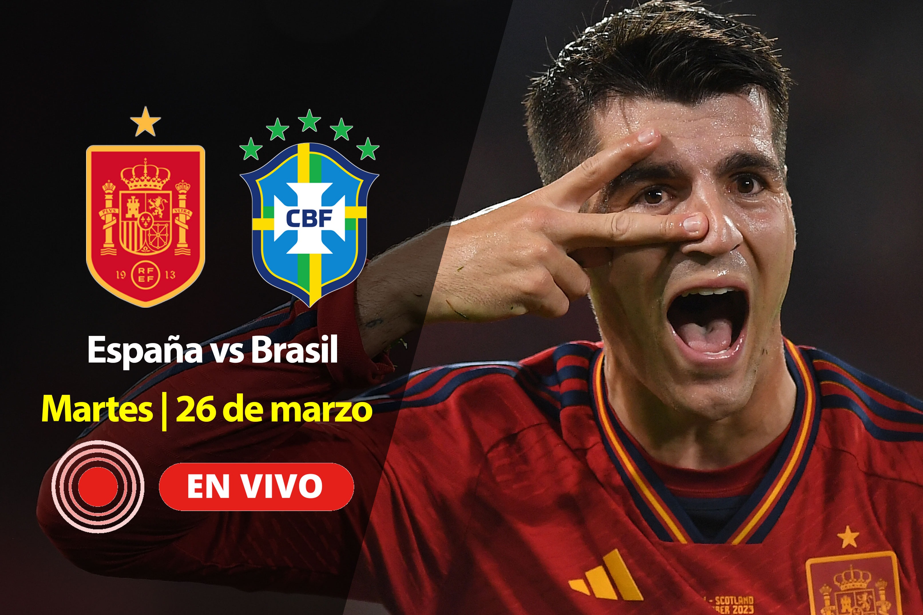 Desde Madrid, España vs Brasil juegan en directo en un amistoso FIFA 2024 como preparación para la Eurocopa y Copa América, respectivamente. Consulte la guía TV y horarios. (Foto: AFP/Composición)