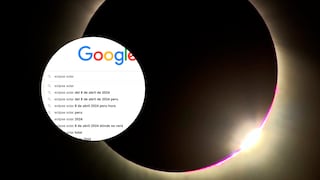 Esto aparece si buscas “Eclipse solar 8 de abril 2024″ en Google
