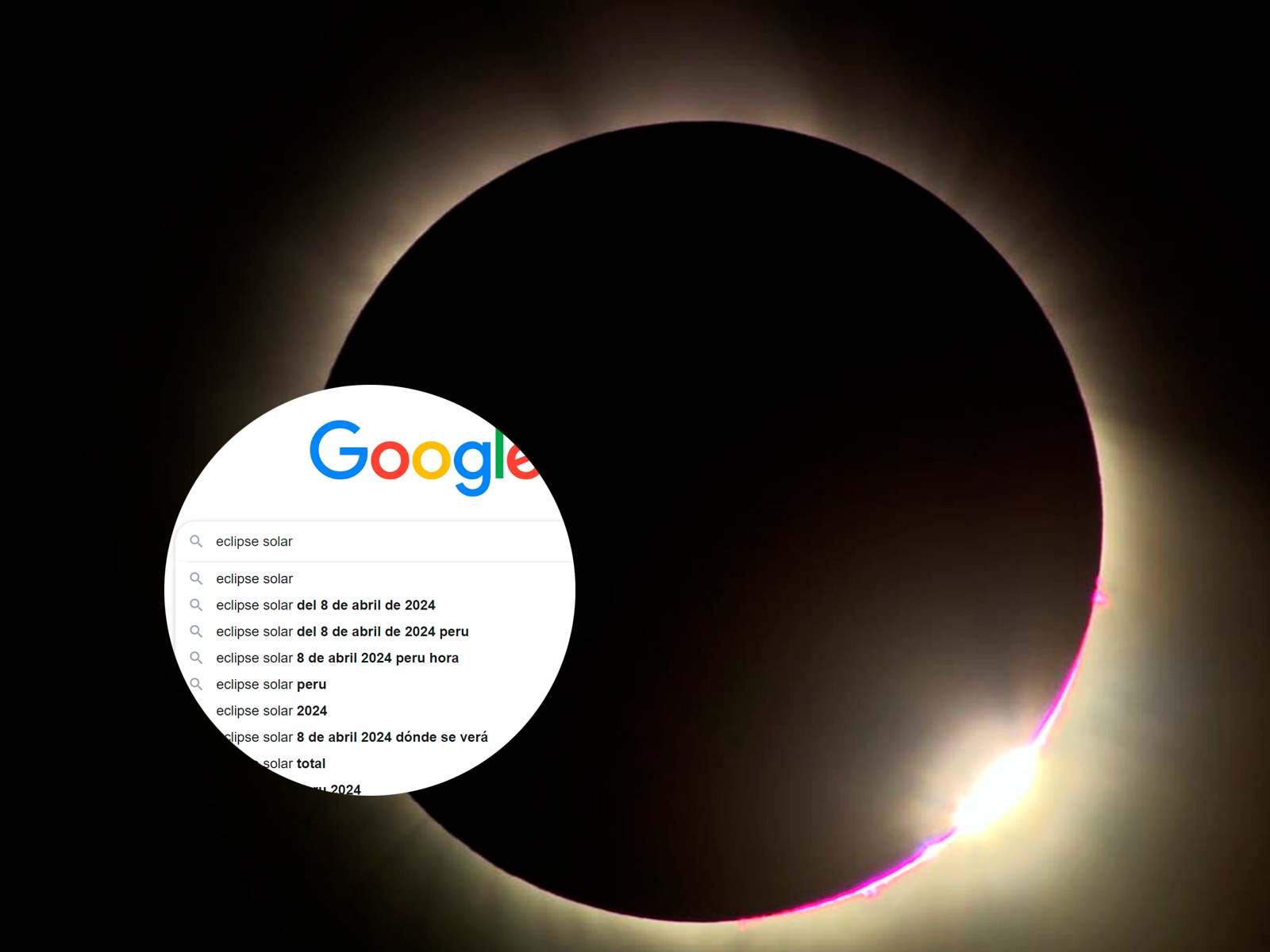 GOOGLE | Ya es posible ver el "Eclipse solar" en Google con este espectacular truco. (Foto: Depor - Composición)