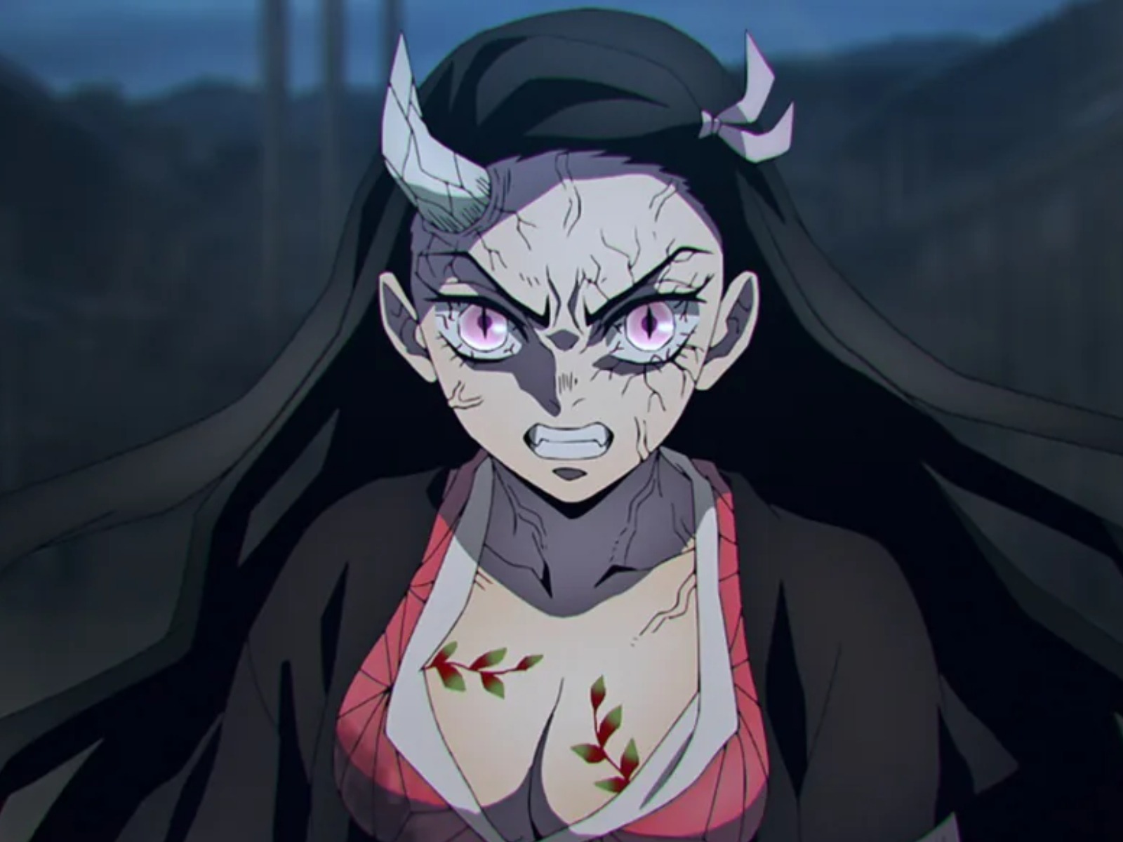 Nezuko, de la serie japonesa "Demon Slayer" en su estado frenético (Foto: Ufotable)