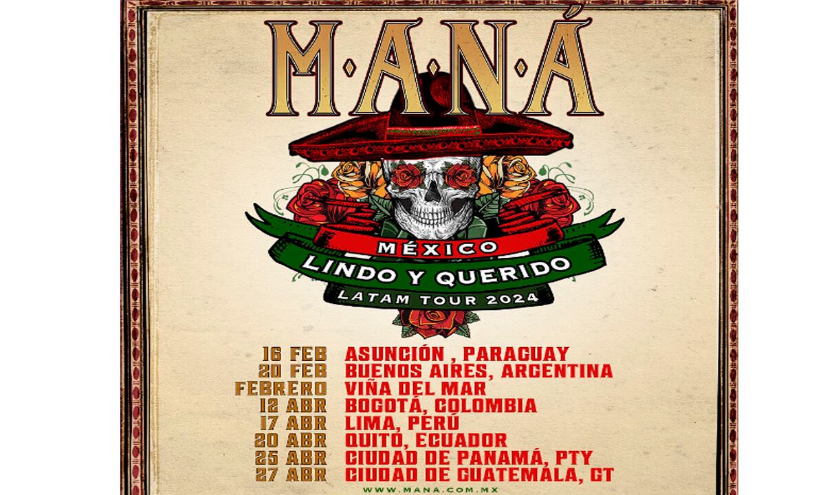 Conoce lo países de Latinoamérica que visitará Maná. (Foto: Instagram-Oficial)