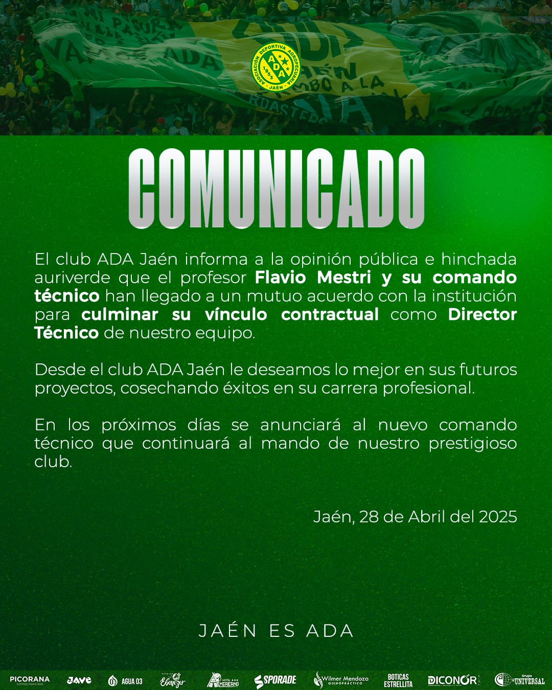 El club tomó radical decisión tras dos fechas disputadas. (Foto: ADA Jaén)