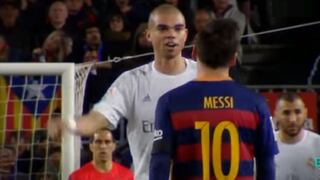 El insulto de Messi a Pepe que no se vio en el clásico español