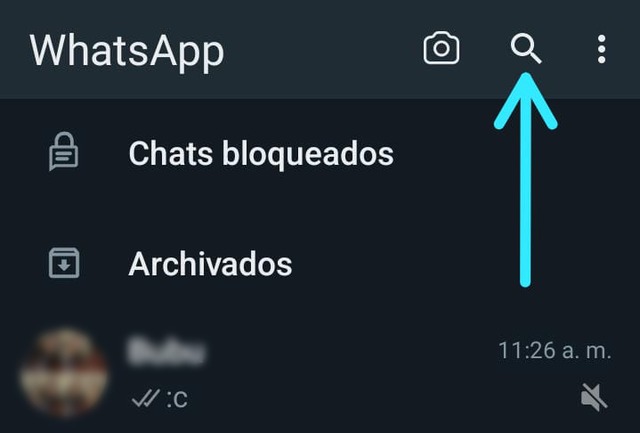 Primero, verifica que WhatsApp no tenga actualizaciones pendientes. Ahora, ingresa a la aplicación y presiona sobre el ícono de la lupa (buscar) que se ubica en el extremo superior derecho. (Foto: Depor)