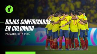 ¡Atención Perú! las bajas en Colombia para el partido de enero en las Eliminatorias 2022