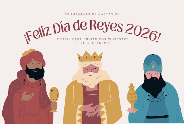 ¡La magia en un clic! Envía una de nuestras imágenes de cartas de Reyes Magos gratis por WhatsApp. El detalle perfecto para recordar que los sueños se cumplen. ¡Feliz 6 de enero a todos los hispanos en USA! | Crédito: canva.com / Composición Depor