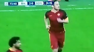 Totti fue ovacionado en el Bernabéu en su último partido de Champions