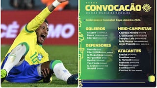 Sin Neymar: Brasil presentó su lista de 23 convocados para la Copa América 2024
