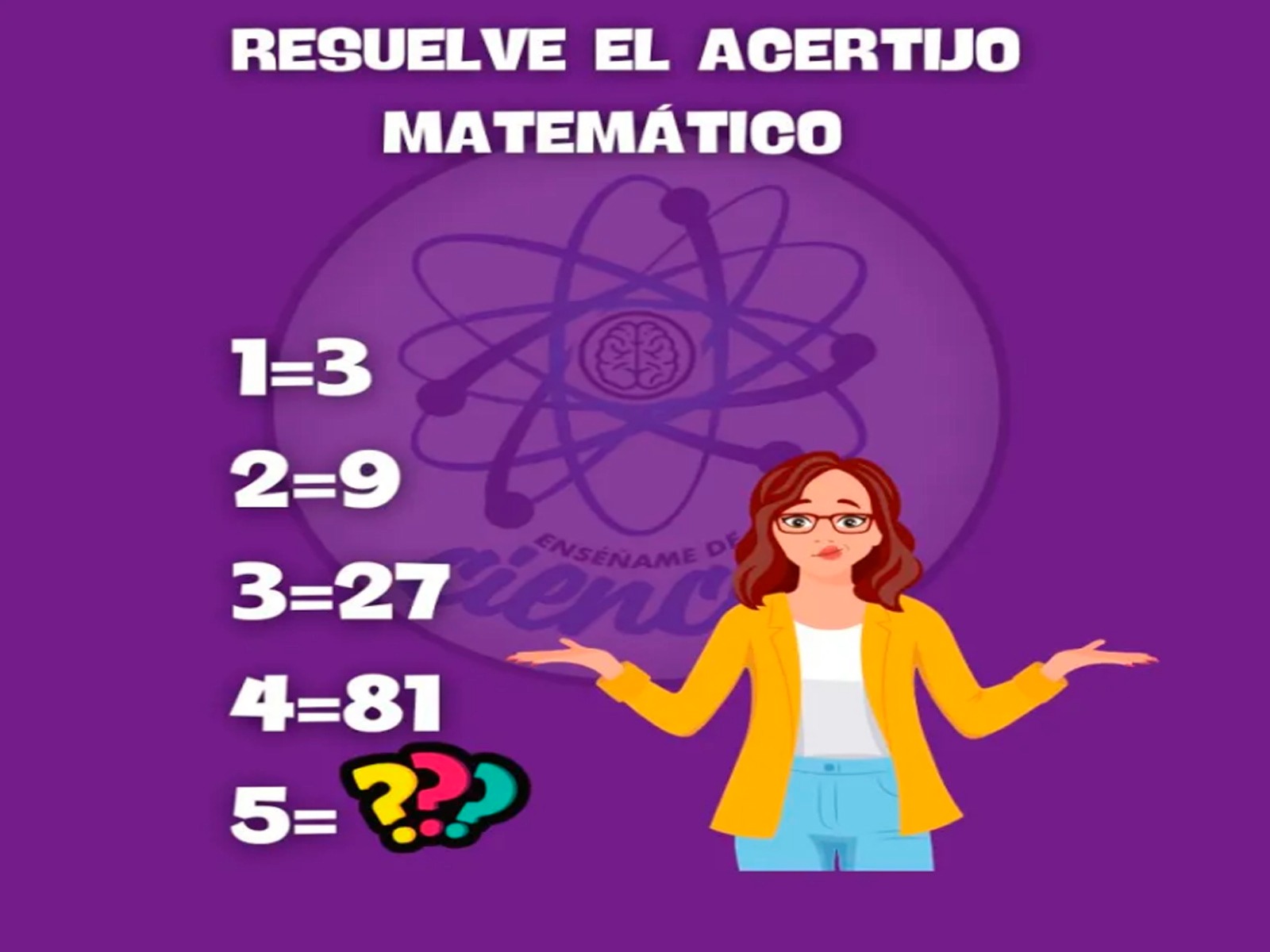 Utiliza tu ingenio y trata de encontrar la solución de este complicado reto matemático.| Foto: enséñame de ciencia