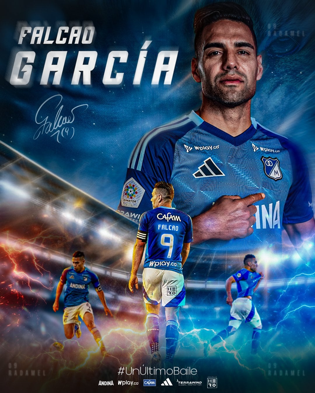 Radamel Falcao fue anunciado en Millonarios. (Foto: Millonarios)